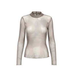 ONLY Top Onlelsa L/S Mesh Shine High Neck Top Jrs 15310212 19-3901 TCX magnet