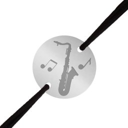 Martisor Bratara Inox Barbati Banut Argintiu Saxofon