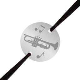 Martisor Bratara Inox Barbati Banut Argintiu Trompeta