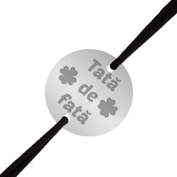 Martisor Bratara Inox Barbati Banut Argintiu Tata de Fata