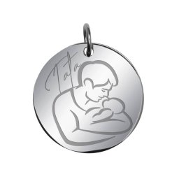 Martisor Pandantiv Inox Banut Argintiu Silueta Tata