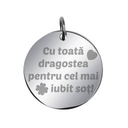 Martisor Pandantiv Inox Banut Argintiu Iubit Sot