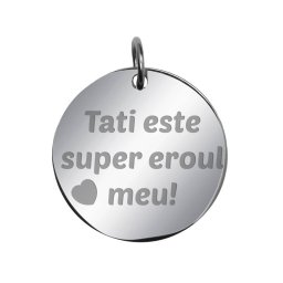 Martisor Pandantiv Inox Banut Argintiu Tati Erou