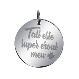 Martisor Pandantiv Inox Banut Argintiu Tati Super Erou