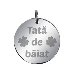 Martisor Pandantiv Inox Banut Argintiu Tata de baiat