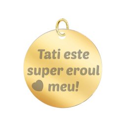 Martisor Pandantiv Inox Banut Auriu Tati Erou