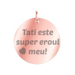 Martisor Pandantiv Inox Banut Rose Gold Tati Erou