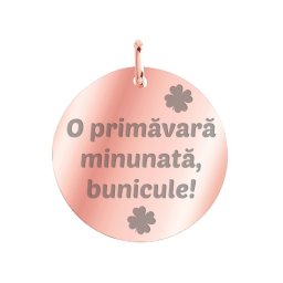 Martisor Pandantiv Inox Banut Rose Gold Urare Bunic