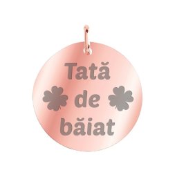 Martisor Pandantiv Inox Banut Rose Gold Tata de baiat