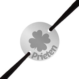Martisor Bratara Inox Barbati Banut Argintiu Trifoi Prieten