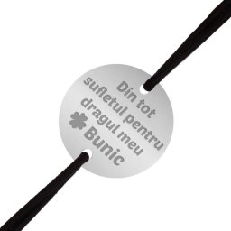 Martisor Bratara Inox Barbati Banut Argintiu Din Tot Sufletul Bunic