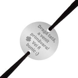 Martisor Bratara Inox Barbati Banut Argintiu Cea mai Buna Veste