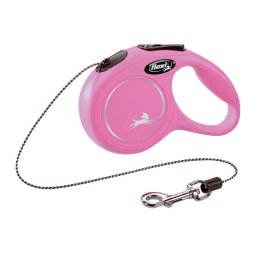 Lesa Retractabila, Pentru Pisici, Flexi New Classic XS, 3 M, Roz