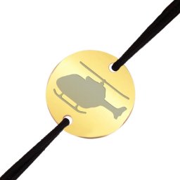 Martisor Bratara Inox Barbati Banut Auriu Elicopter
