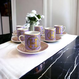 Espresso 6 Persoane Gold Purple Luxury
