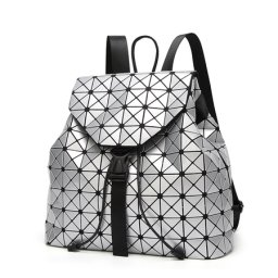 Rucsac Dama Geometric Hologram Argintiu