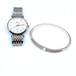 Set Ceas Lady Luxury Gold Bratara Trio