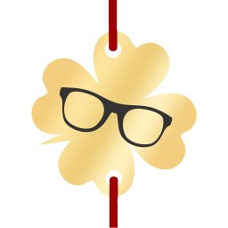 Martisor Bratara Inox Trifoi Auriu Ochelari Vedere