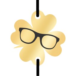 Martisor Bratara Inox Barbati Trifoi Auriu Ochelari Vedere
