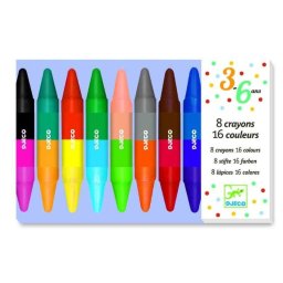 Creioane de colorat duble Djeco