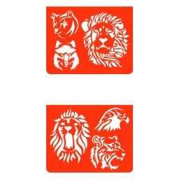 Set sabloane Djeco, animale salbatice