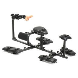 Master Series Subversion Deluxe Stockade with Sex Machine Black