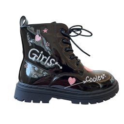 Ghete imblanite din piele eco lacuita Cooles Girl