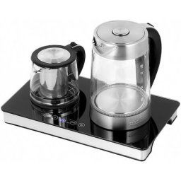 Set fierbator cafea si ceai ProfiCook, PC-TKS 1056, 1,7 l, temperatura setata automat, protectie impotriva supraincalzirii, usor de folosit, protectie anti-alunecare, 250 W, inox, negru