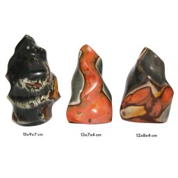 Obelisc Jasp Policrom Mineral Natural - 12-15 x 7-9 x 4-7 cm - 1 Buc