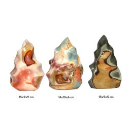 Obelisc Jasp Policrom Mineral Natural -14-15 x 9-10 x 5-9 cm - 1 Buc