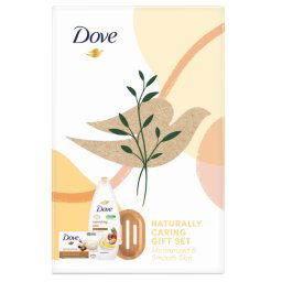 Set Dove Naturally Nourishing: Savoniera de bambus + Sapun Crema Purely Shea Butter, 90g + Gel De Dus Nourish Oil Care, 250 ml