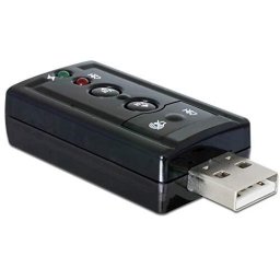 Placa de sunet Adaptor USB2.0 audio extern 96kHz Negru