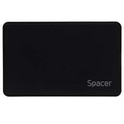 HDD Rack RACK extern SPACER, pt HDD/SSD, 2.5 inch, S-ATA, interfata PC USB 3.1 Type C, plastic, negru, "SPR-TYPE-C-01" (timbru verde 0.8 lei)