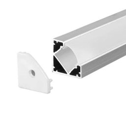 PROFIL ALUMINIU PENTRU BANDA LED 2M 19MM X 19MM - NEGRU