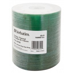 CD-R 700MB, VITEZA 52X, THERMAL PRINTABLE CLING TAPE, WRAPPED, 100 BUC,