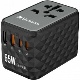 Incarcator de retea UTA-05, Travel, 65WGaN3, 2 x USB-C PD & QC 4+ & 2 x USB-A ports
