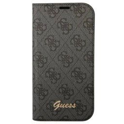 Husa Guess Book 4G Metal Camera Outline pentru iPhone 14 Pro Negru