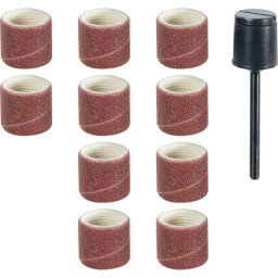 Set ax si 10 tamburi din corindon pentru slefuire, 10mm, GR150, Proxxon 28980
