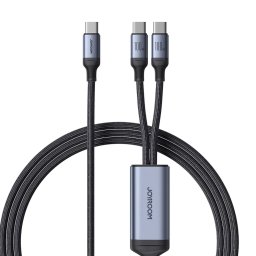 2 in 1 cable speedy series SA21-1T2 USB-C - USB-C / USB-C 1.5m black