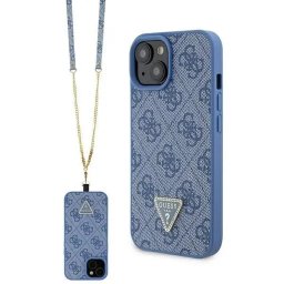 Husa Husă rigidă Crossbody 4G Metal Logo pentru iPhone 15 (6.1") – albastru