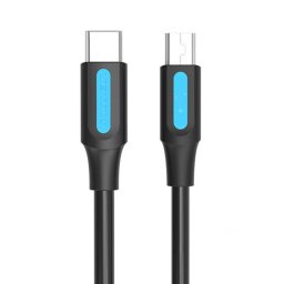 COWBF USB Type-C/Mini-USB 1m Negru