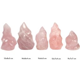 Obelisc Cuart Roz Mineral Natural - 9-14 x 6-8 x 4-7 cm - 1 Buc