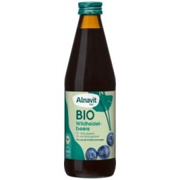 Suc de afine de padure pur bio 330ml Alnavit