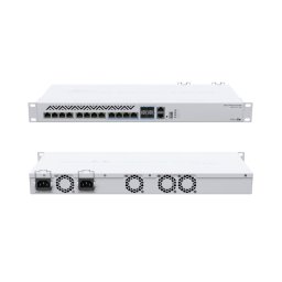 Switch Mikrotik Cloud Router 8 10G Ethernet, 4 10G combo RJ45/SFP+, Alb