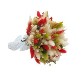 Buchet mireasa/nasa din flori uscate, multicolor - FEIS312006
