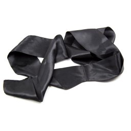 LateToBed BDSM Line Satin Blindfold Black