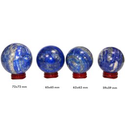 Sfera Lapis Lazuli Mineral Natural – 59-72 x 59-72 mm – Esența Înțelepciunii Divine și a Adevărului Interior – 1 Buc