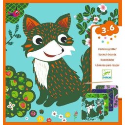 Set creativ de razuit Djeco, Animale prietenoase