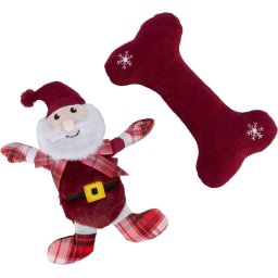 Set 2 X Jucarii Pentru Caini, Xmas Os Si Mos Craciun, Plus, 30 cm, 92595