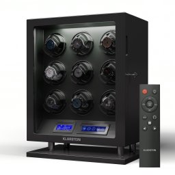 Klarstein Verdon 9, dispozitiv de întors ceasuri, pentru 9 ceasuri, 3 moduri, 5 viteze, LED, telecomandă (WW4-VerUhr-9)